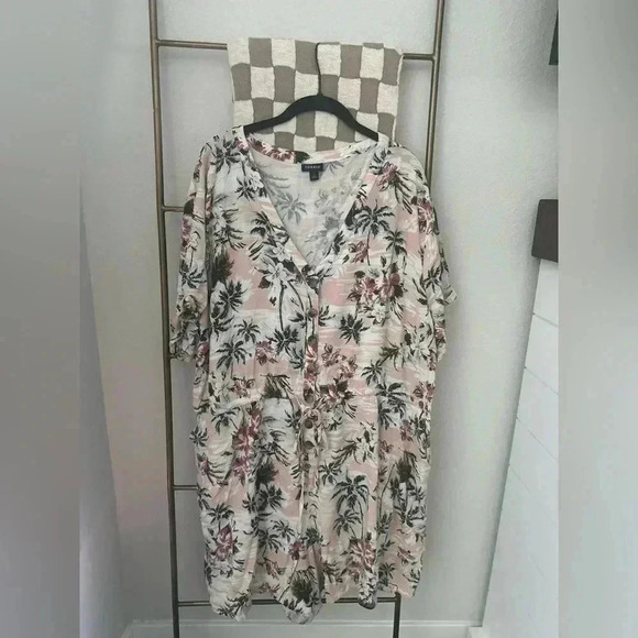 TORRID Rayon Slub Button Front Romper SIZE 3 - Picture 1 of 10